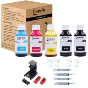 Needle 5x100gms Cartridge Refill Ink | Made in India | Compatible with Inkjet